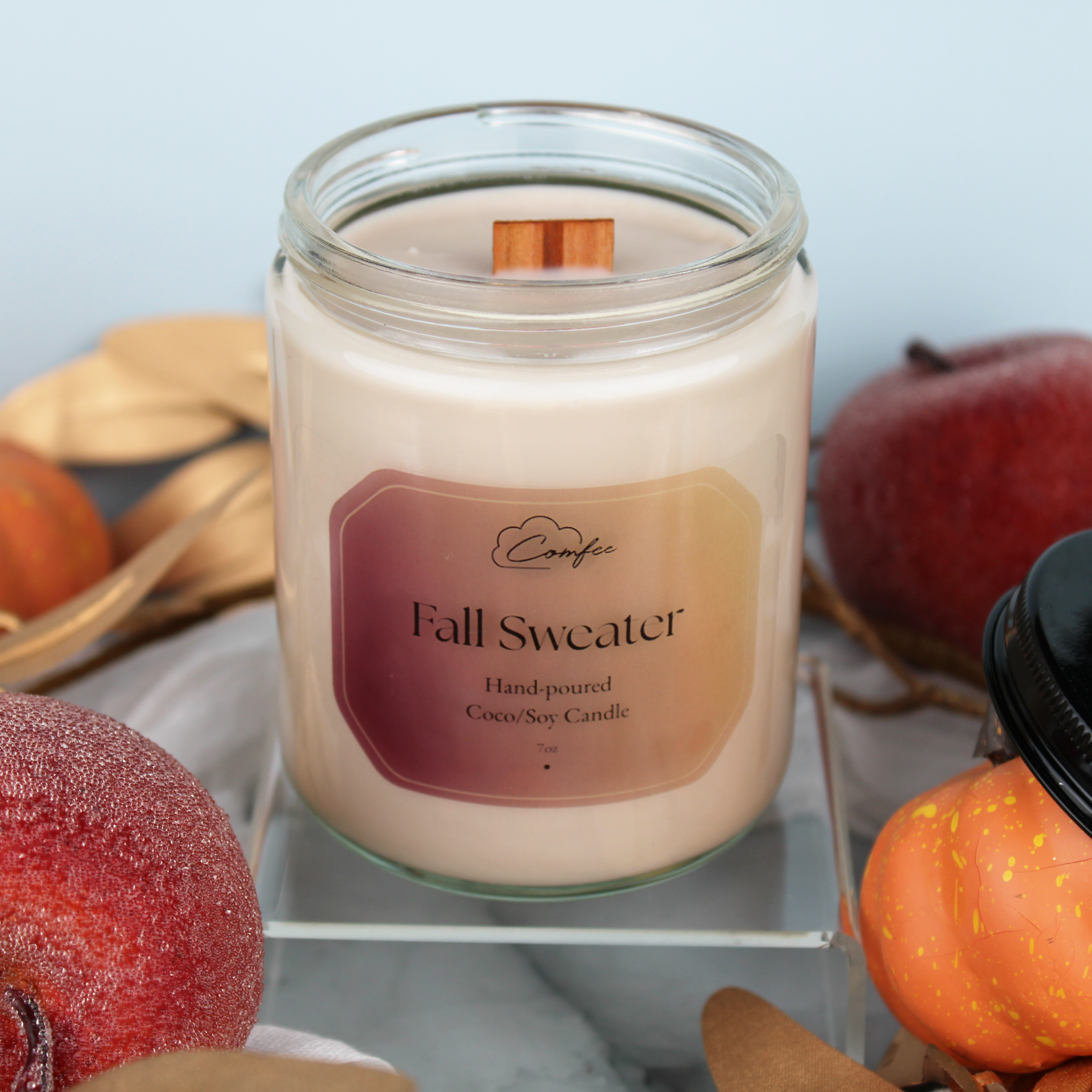 Fall Sweater - Wooden Wick Candle