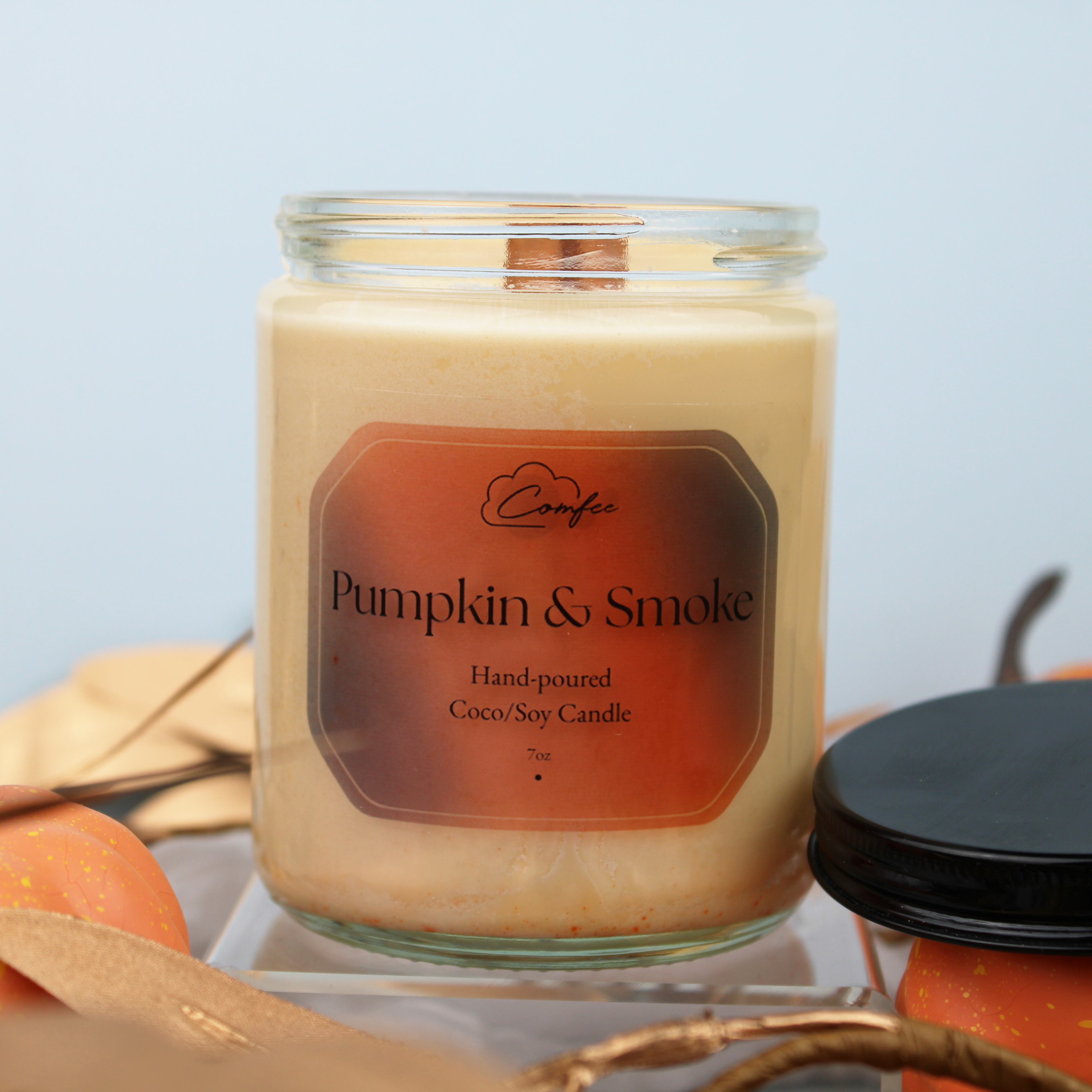 Pumpkin & Smoke - Wooden Wick Candle