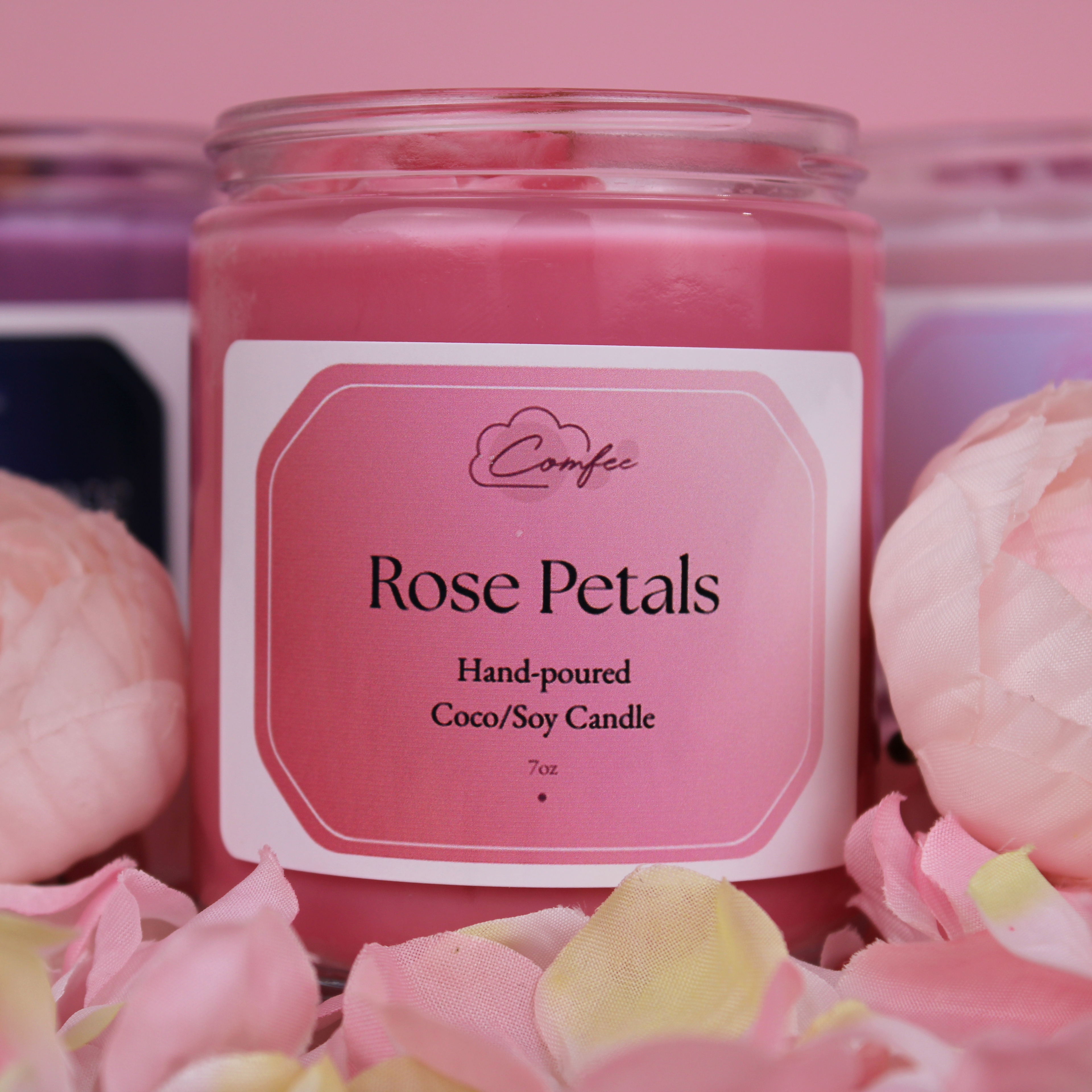 Rose Petals - Wooden Wick Candle