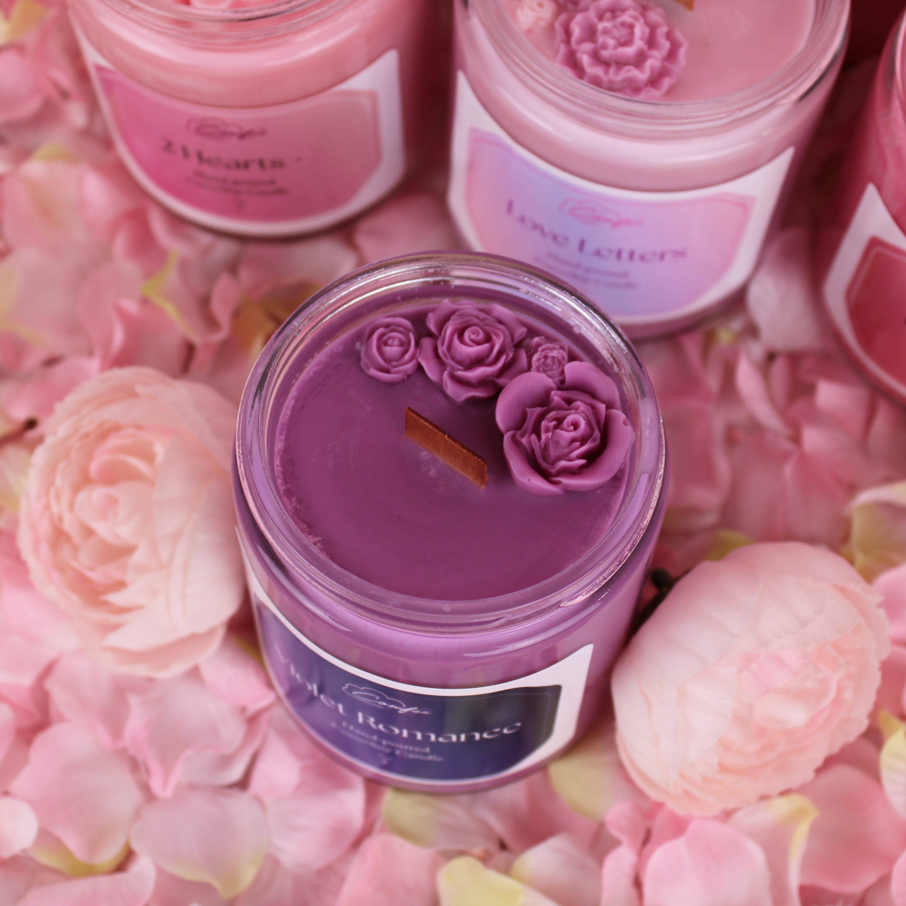 Violet Romance - Wooden Wick Candle